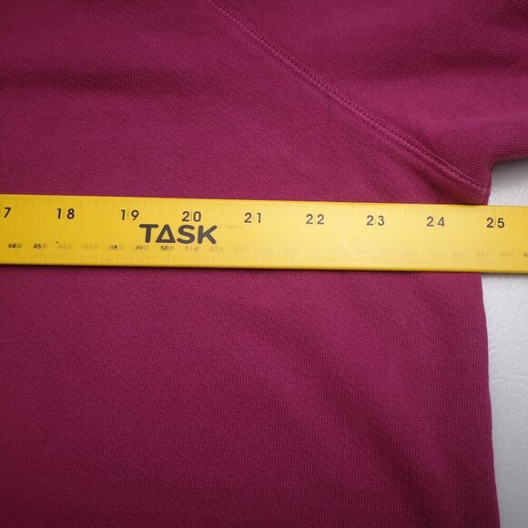 Peloton Ladies Size Large Terry Lined Dark Rose Made in USA Sweat Shirt - Picture 8 of 11